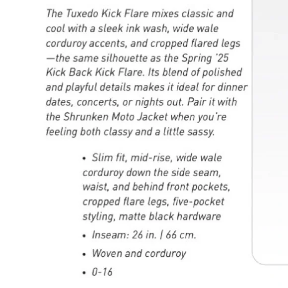 Cabi Tuxedo Kickflare - Picture 4 of 4